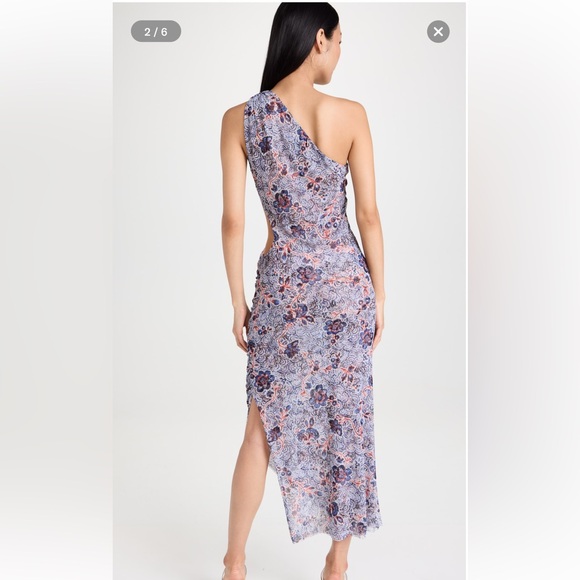 MISA Aries Dress in Feathered Floral - Picture 4 of 8